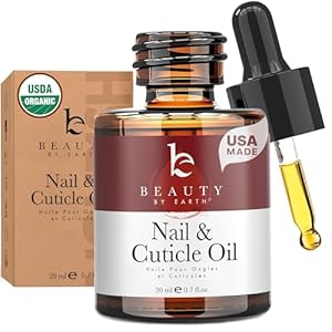 Organic Nail and Cuticle Oil – USA Made with Natural Ingredients, Nail Oil for Growth & Strength with Jojoba and Vitamin E, Perfect for Damaged Nails & Cuticle Softener, Nails Care Products