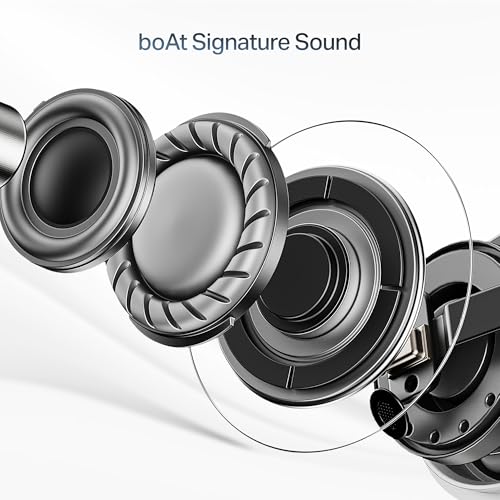 Image of Boat Rockerz Prime 255Z, Spatial Audio,ENx Tech, Dual Pair, 50H Battery, Stream Ad Free Music via App Support, Magnetic Buds, Bluetooth Neckband, Wireless with Mic Earphones (Onyx Black)