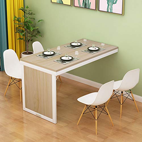 Mesa de Comedor Plegable de Pared Multicolor (80/100 × 60 × 75 cm), Mesa de Bar Que Ahorra Espacio para la Oficina en casa
