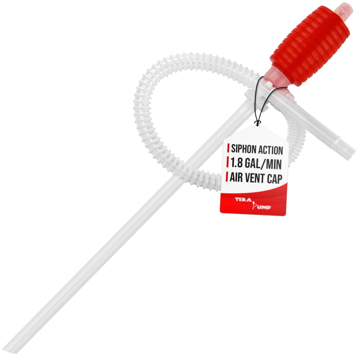 TERA PUMPHeavy Duty Water Based Chemical Resistant Manual Hand-Operated Siphon Pump for Gas, Chemical Insecticides, Diesel, light solvents, etc.
