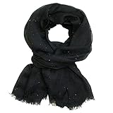 Material: 100% viscosa SoulCats Hermosa Bufanda en Muchos Colores Azul petróleo Rojo Crema Gris Negro, Negro