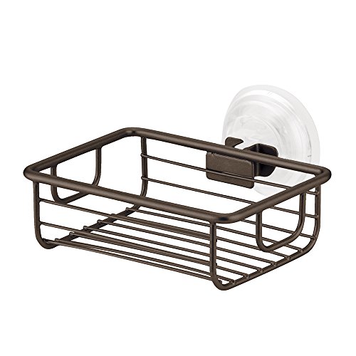 InterDesign Classico Suction Bathroom Shower Caddy Shelves for Shampoo, Conditioner, Soap.