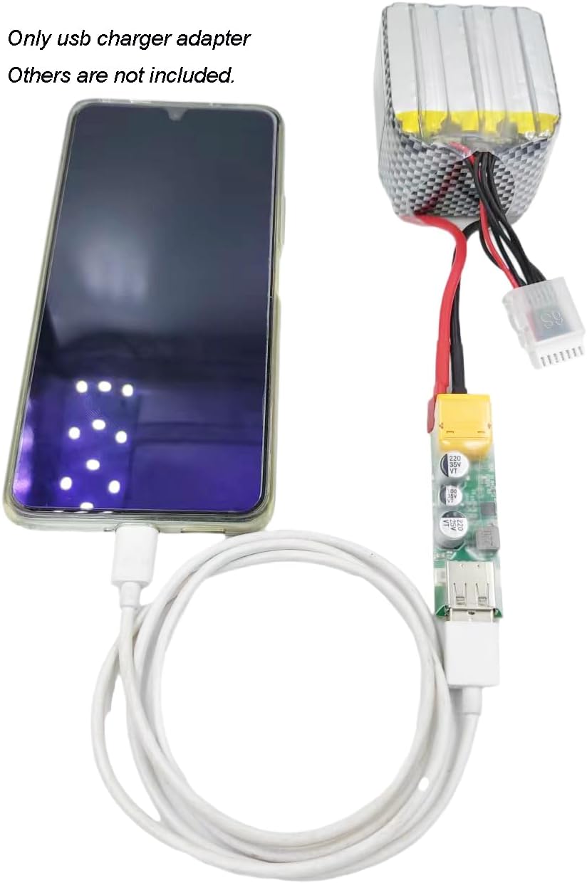 2PACK 3S-6S XT60 to USB Fast Charging Converter Support 3S-6S Lipo Battery,45W Lipo Battery Charger USB Fast Charging Converter,Max Fast Charge Adapter for RC Racing Drone - Image 6