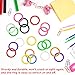 300PCS Colorful Loose Leaf Binder Rings Plastics Notebook Paper Ring Index Card Rings for Flashcards Notebook, Keychain Key Rings Binder Rings for Office School Home(10 Colors,20 MM)