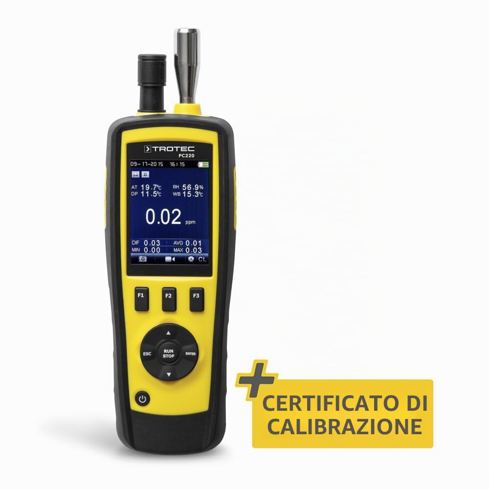 TROTEC Contatore di particelle PC220 incl. Certificato di calibrazione