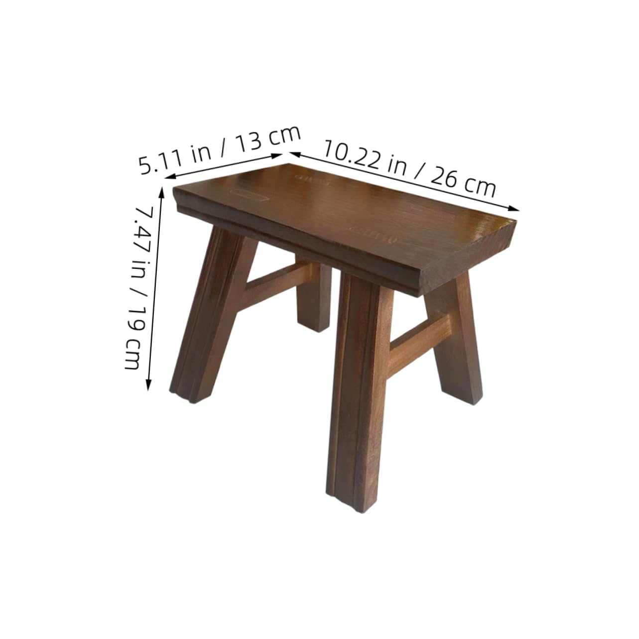 Cabilock Wooden Foot Stool for Boys and Girls and Adults Rustic Step Stool for Bathroom Kitchen Multiuse Sturdy Indoor Bench