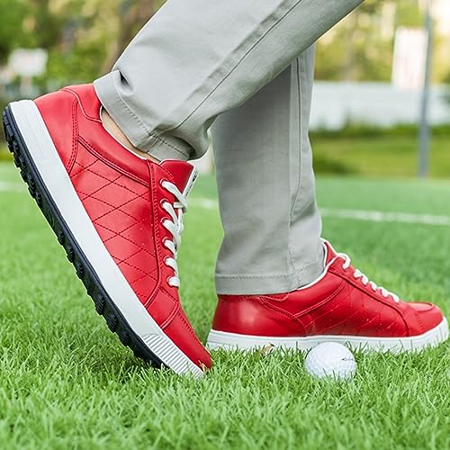 DHAEY Waterproof Golf Shoes Lightweight Spikeless Golf Sneakers Laides Golf Shoes Outdoor Walking Fitness Footwears for Women (Color : F, Size : 8.5 Women/7 Men)3