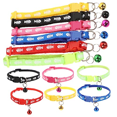 Collar ajustable para mascotas Angoily pack de 24 piezas con cascabel 5