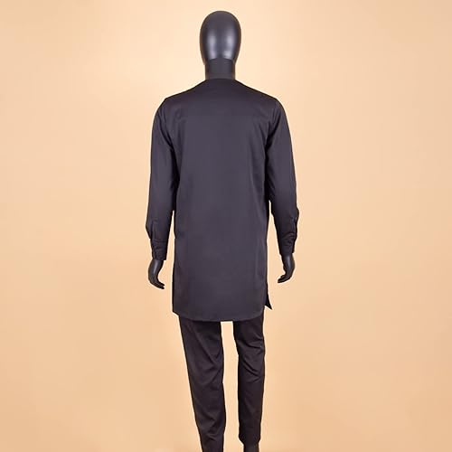 Miniatura 5 de Hombres africanos Ropa Dashiki Abrigos+Ankara Pantalones Conjunto de Ropa Attire Bazin Riche Outfit Chándal Outwear