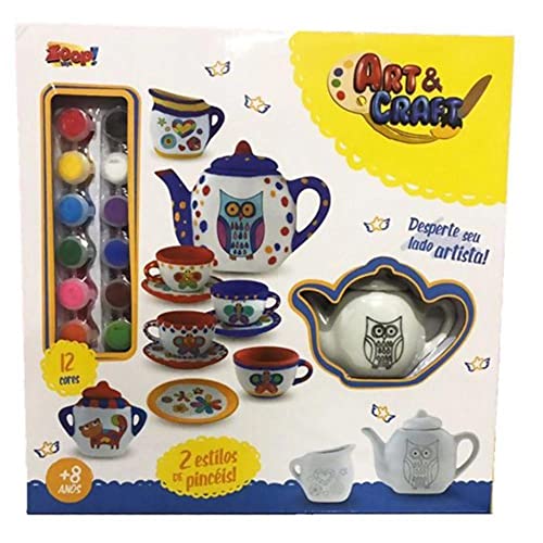Kit de Chá Cerâmica Art e Craft Zoop Toys
