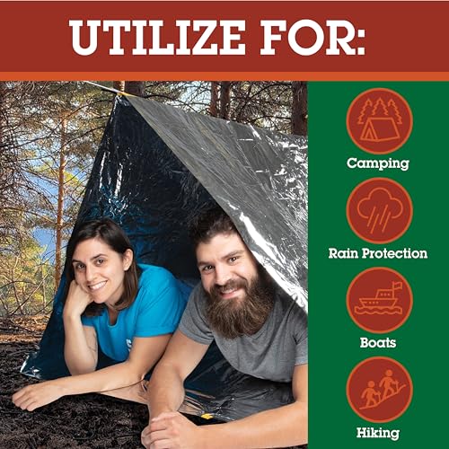 Carpa Térmica de Emergencia Reflectiva XL para 2 Adultos miniatura 3