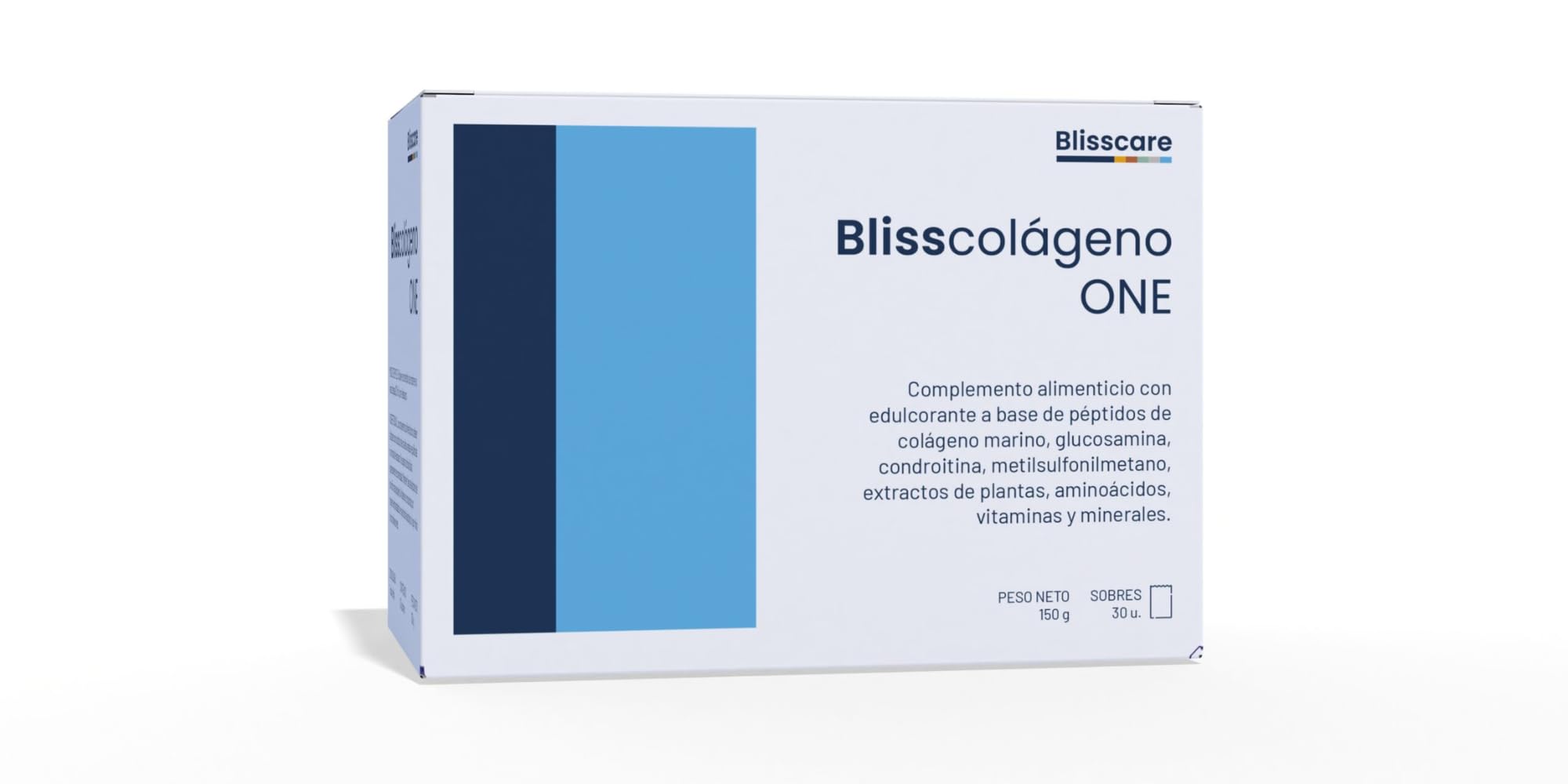 BlissColágeno One – Colágeno Marino Naticol® con Glucosamina, Condroitina y MSM | Colágeno Hidrolizado para Articulaciones | Complemento Alimenticio en Sobres | 30 dosis