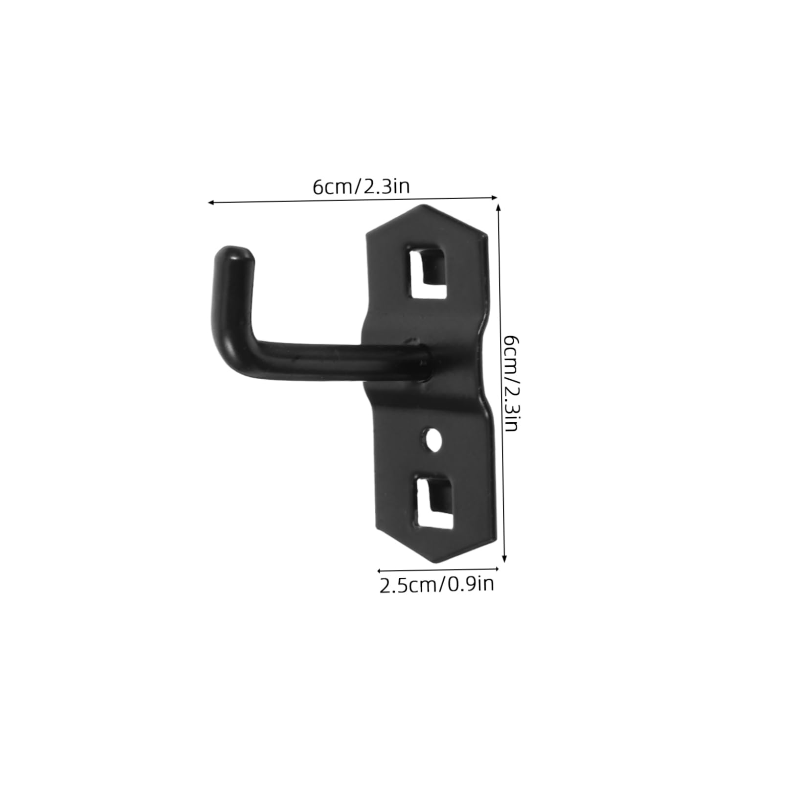 PRETYZOOM 10 Pack Square Hole Board Hooks Retail Hanger Holder Wall Display Hooks Heavy Duty Brackets Storage for Home