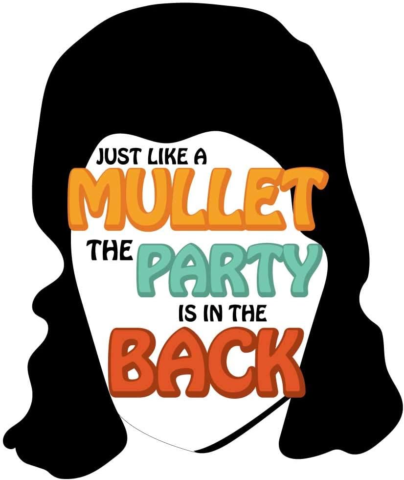 VictoryStore Party Supplies - Just Like A Mullet The Party Is In The Back Yard Sign Mullet Party Welcome Sign Includes Stakes (18.5 Inches by 22 Inches) 19767