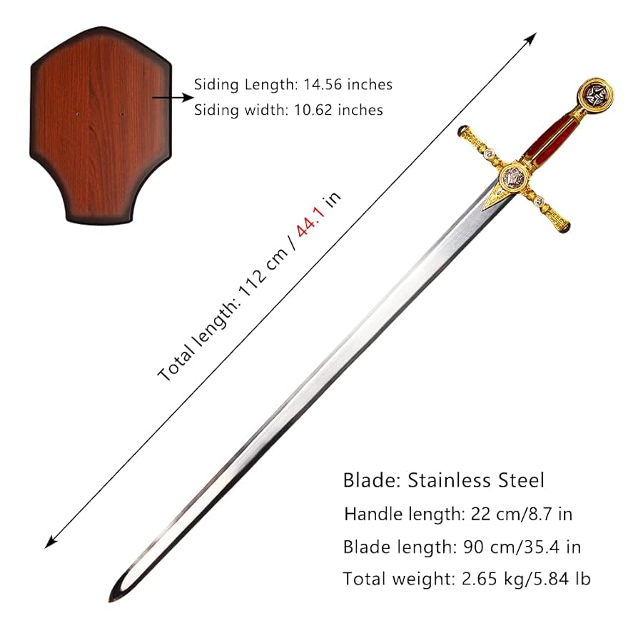 Amazon.co.jp: BENJUNC 46インチ ソロモン王剣 ダビデの星 冠婚