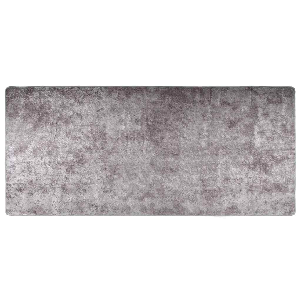 Tapis de couloir gris long et lavable de 3m avec envers antidérapant PVC