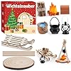 Wichtel Zubehör12 Miniatur Deko, Wichtel Set Weihnachten Komplett Miniatur ZubehöR Szene, Ausstattung Von PuppenhäUsern, Miniaturlandschaften Und Kreative Weihnachten Dekorationen