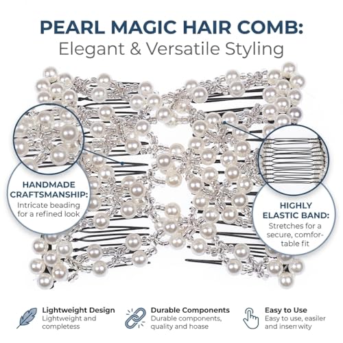 Lovef Peine Accesorio para Cabello Blanco miniatura 3
