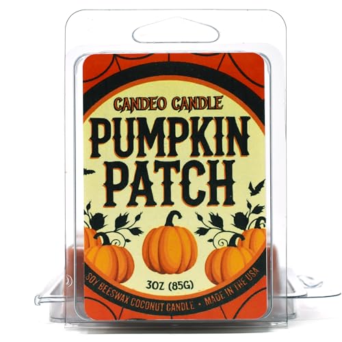 Cera perfumada de soja y coco Pumpkin Patch con 12 cubos derretidos góticos