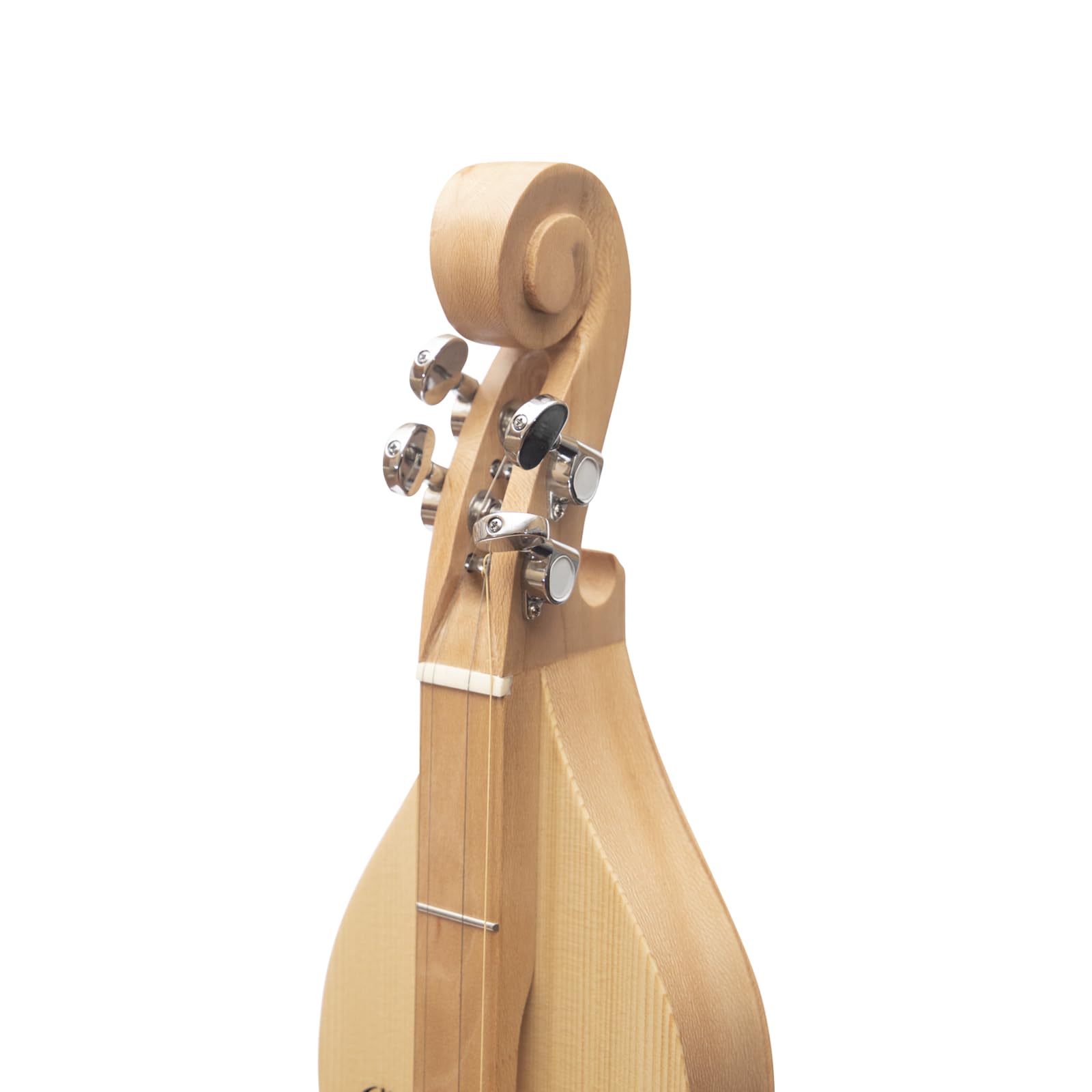 Mountain Hackbrett, 4-saitig, Knotenwerk, Schnörkelholz, mit Nickel-Finish