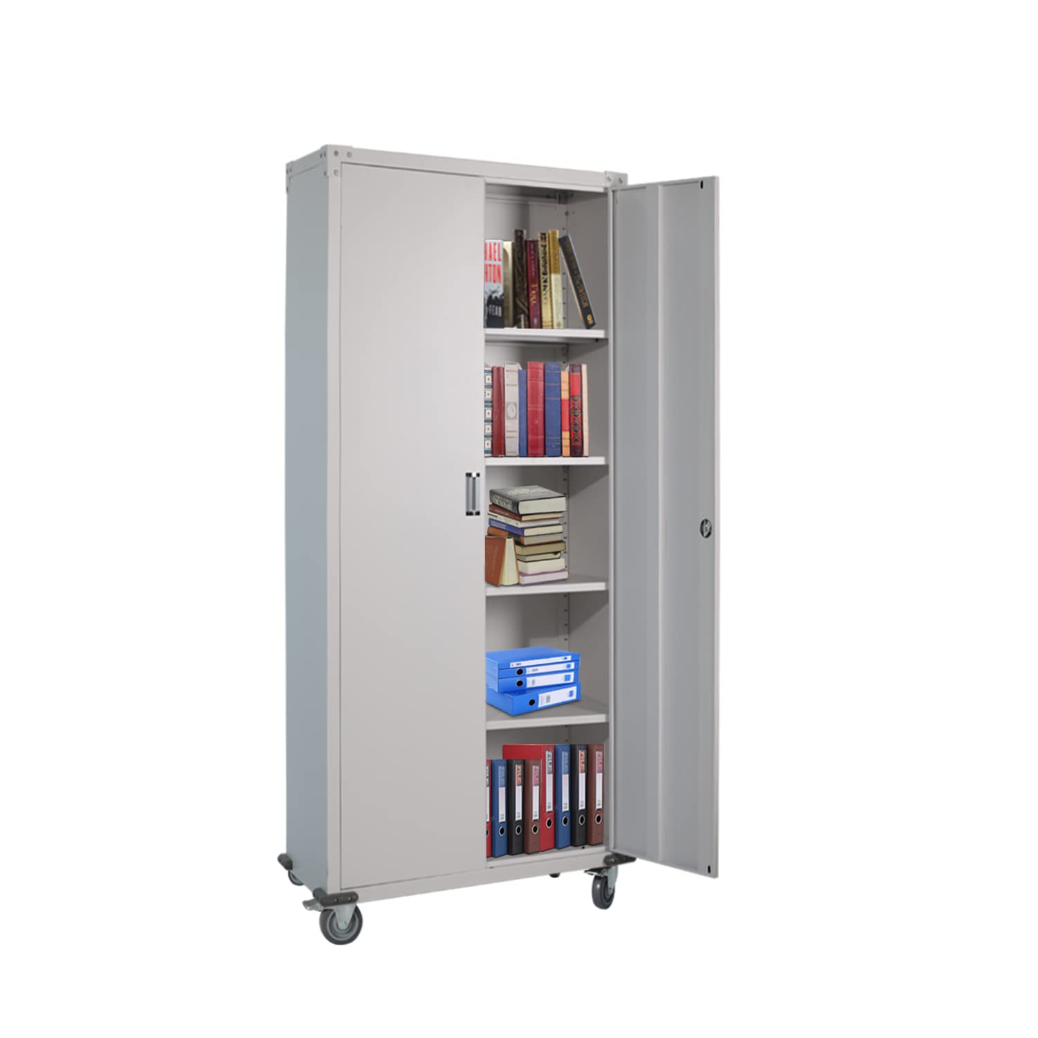 Buy Tall Metal Storage with Wheels, Rolling Steel Storage