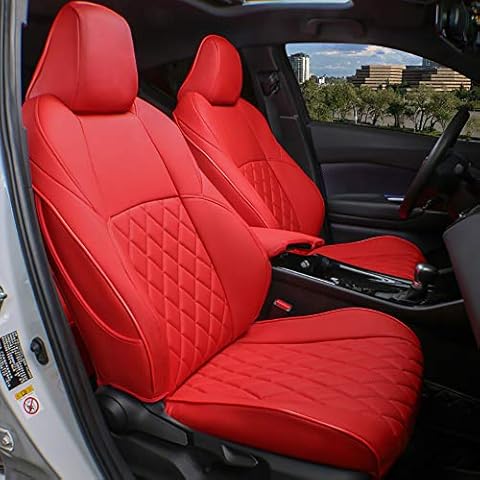 EKR Custom Fit Accord Car Seat Covers for Select Honda Accord EX-L,Touring,Sport,EX,Hybrid 2018 2019 2020 2021 2022(Rear Row W/40/60 Split Backrest) - Leather(Red) Cover