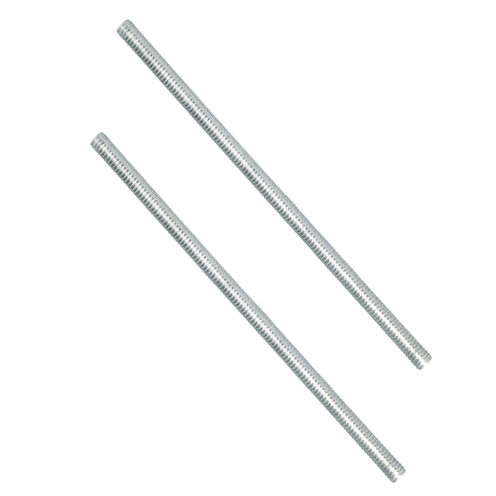 Lot de 2 Tiges Filetées M8 X 300 MM, Tige Filetée, Tige Filetée M8, Filetage Intérieur Métrique, En Acier Galvanisé, Convient Aux Installations Intérieures, Aux Navires, Aux Balustrades En Fer