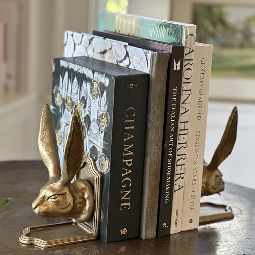 Fox Run 48824 Rabbit Decorative Bookend Set, 100% Iron thumb #2