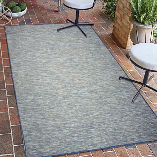 Teppich-Traum Indoor und Outdoorteppich Balkon Terrasse Veranda Läufer beidseitig nutzbar wetterbeständig Sisaloptik einfarbig blau, 60 x 100 cm Teppich-Traum Indoor und Outdoorteppich Balkon Terrasse Veranda Läufer beidseitig nutzbar wetterbeständig Sisaloptik einfarbig blau, 60 x 100 cm