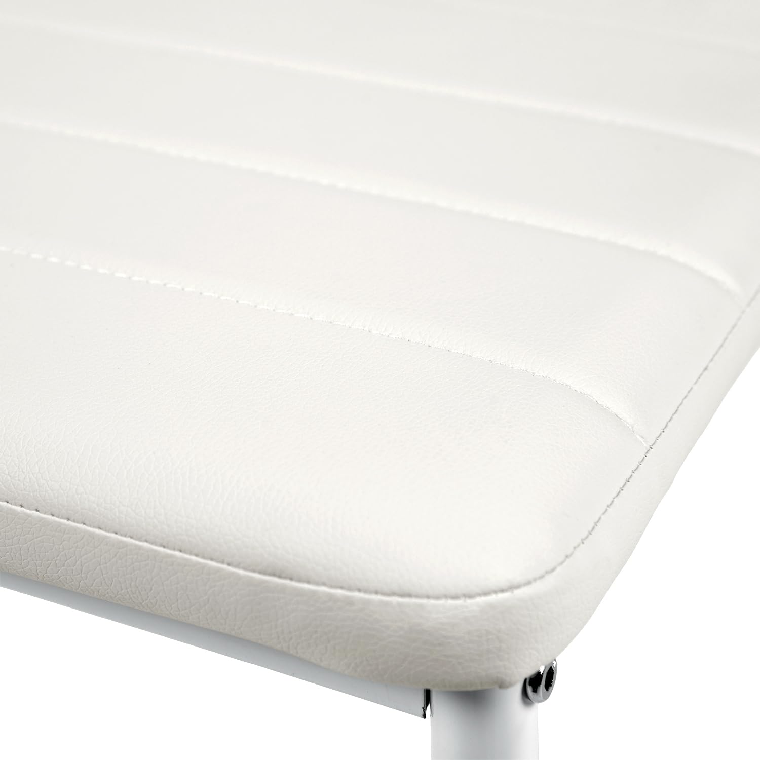 Set tavolo da pranzo allungabile 90-125 cm con 4 sedie, set tavolo e sedie in similpelle, risparmio di spazio, per piccolo spazio cucina, sala da pranzo e soggiorno (rovere + bianco)