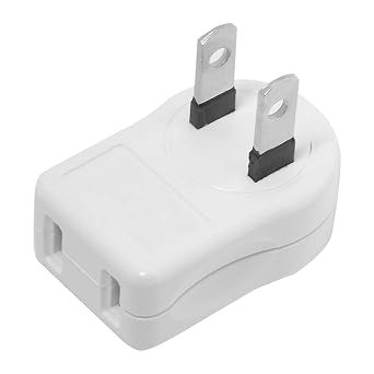 Cablecc NEMA 1-15P USA Outlet Saver Power Extension Adapter 2-Prong 2 Outlets 90 Degree Up Down Angled