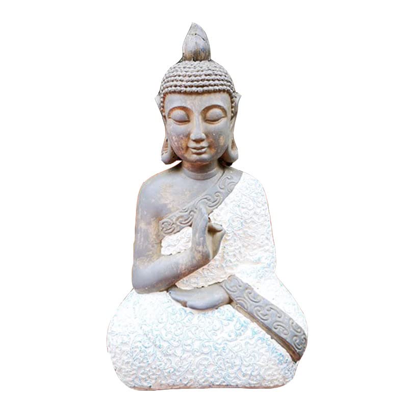 Statue en bleu et blanc zen fait à la main pour créer un coin de sérénité au salon