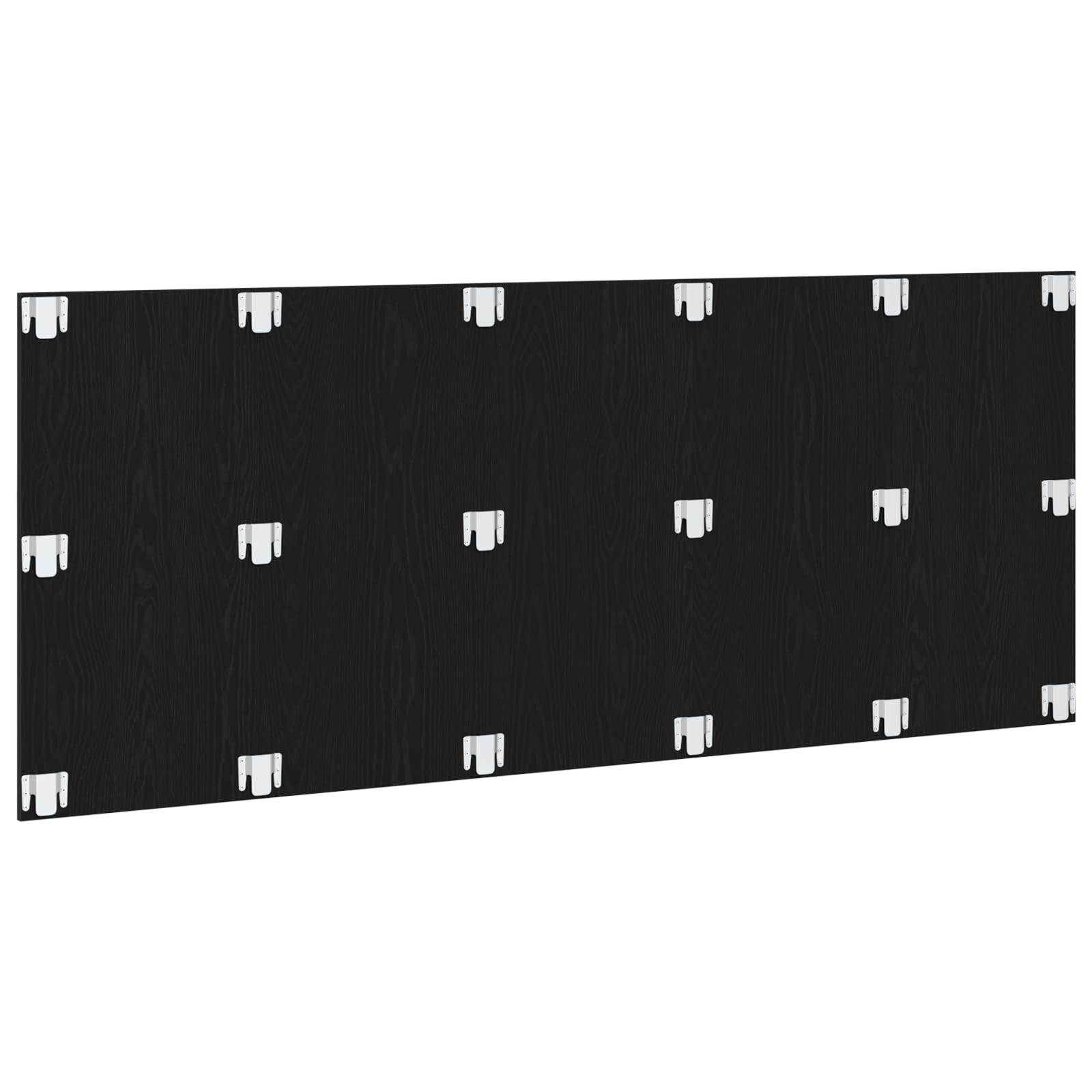 Tête de lit Chêne Noir 200 x 1,5 x 80 cm Matériau en bois massif Tête de chambre à coucher Design élégant Décor moderne Lignes élégantes Durable Tapis facile à monter Tapis