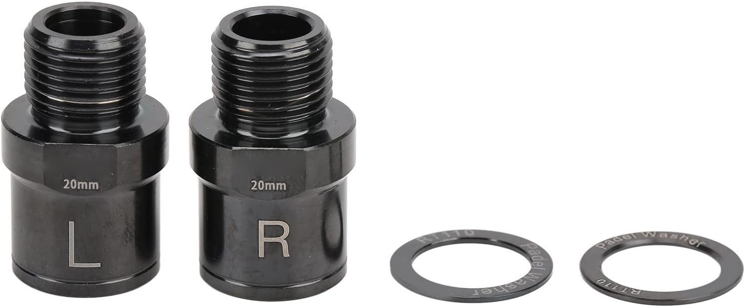EMUKOEP RISK Bike Pedal Extender Titanium Alloy Bicycle Pedal Extended Spindle for Mountain Bike 20mm