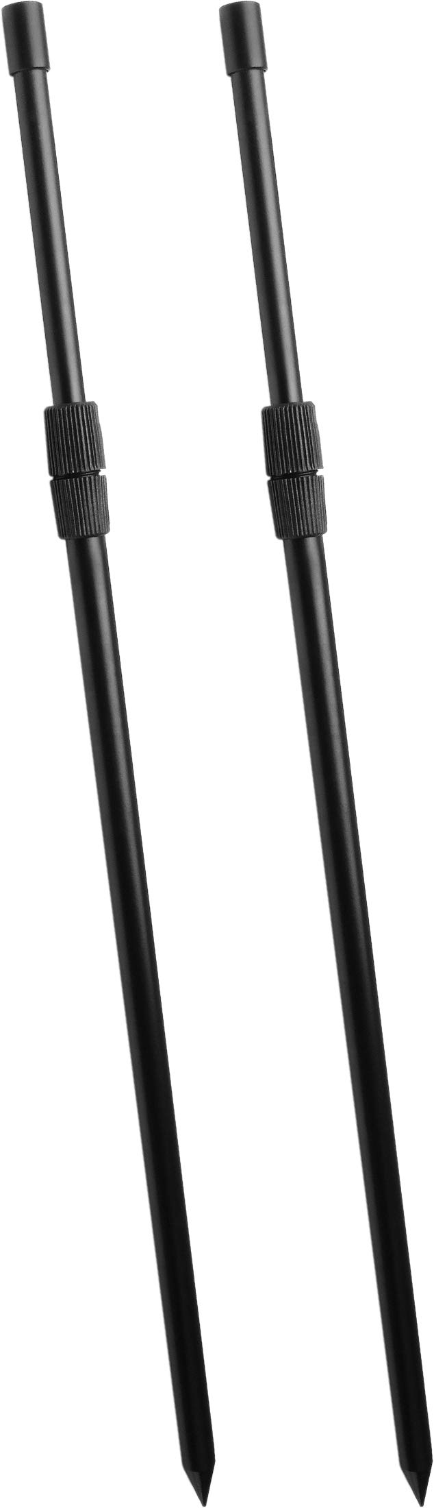 Storfisk fishing & more Juego de 2 baquetas telescópicas de aluminio con rosca inglesa, altura regulable, color negro, longitud: 50-90 cm, tipo: cierre de rosca/punta normal