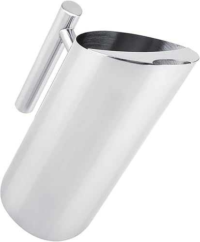 Jarra de agua de acero inoxidable con protector de hielo frío con asa, olla de agua para hotel en casa para té helado (1.5L)