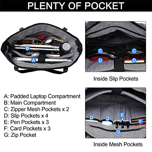 Laptop Bag For Women,Chasechic Waterproof Classic Teacher's Tote Bag 15.6In Computer Work Bags For Women With Luggage Strap(Charcoal Gray) #TOP3