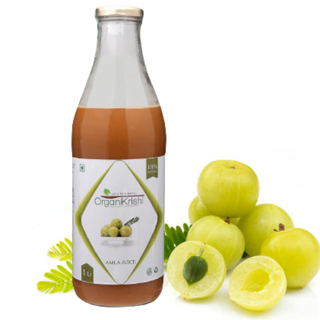 OrganiKrishi Premium Amla Juice with Fiber | शुद्ध आंवला जूस | Nellikai Amalki Juice | ఉసిరి రసం | Immunity Booster | Rich Source of Vitamin C | Pure, Natural | No Added Sugar | Ayurvedic |1 Lt Glass Bottle (B07PSD9GYN) Amazon Price History, Amazon Price Tracker
