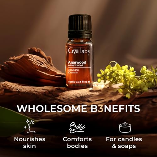 Image of 100% Pure Agarwood Essential Oil - 0.34 Fl Oz - Agarwood Oil for Hair, Skin, Diffuser, Aromatherapy & DIY Candle Making Scent