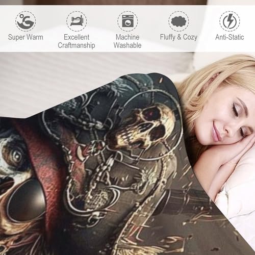 Manta de pirata cálida para cama y sofá con forro polar 130x180 6