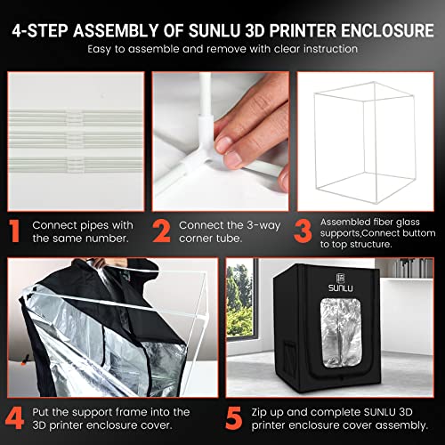 Gabinete SUNLU para Impresoras 3D: Mantiene Temperatura Constante para Filamentos, Compatible con CR10, Amplio Espacio y Material Incombustible (700 x 750 x 900 mm) - Fernando Cortés