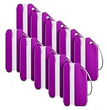 Travelambo Luggage Tags & Bag Tags Stainless Steel Aluminum Various Colors (purple 10 pcs set)