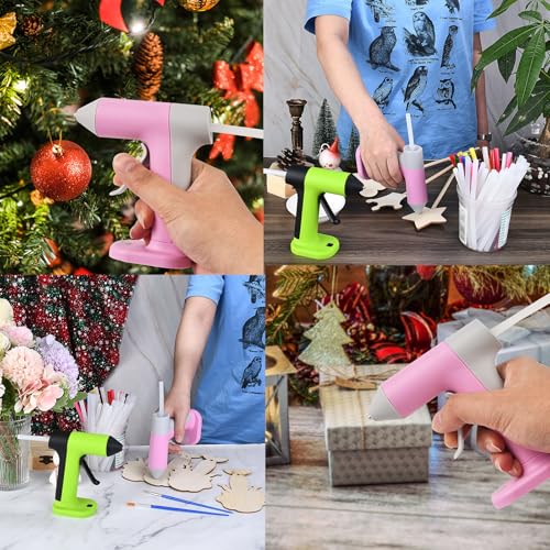 XhuangTech Pistola de cola quente sem fio com 30 peças de bastões de cola, pistola de cola sem fio c