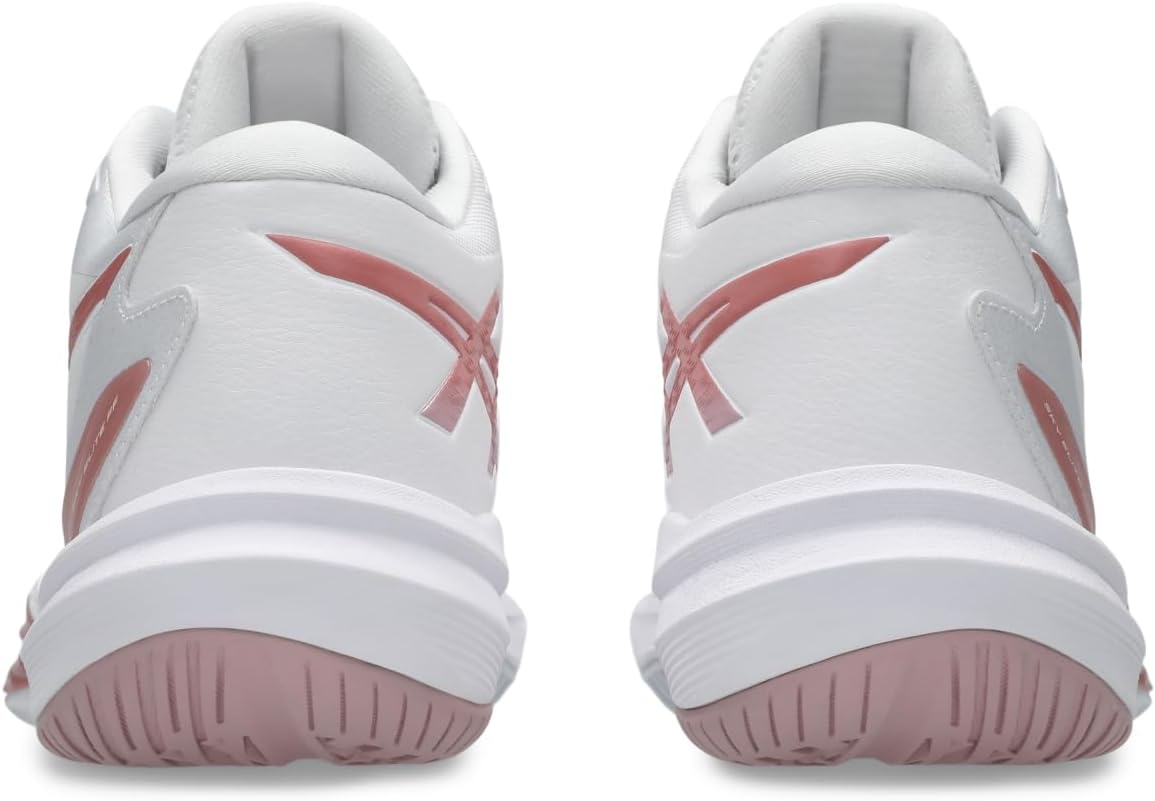 ASICS Women's Sky Elite FlyteFoam Mid Top 3 Volleyball Shoes, 6.5, White/MORGANITE