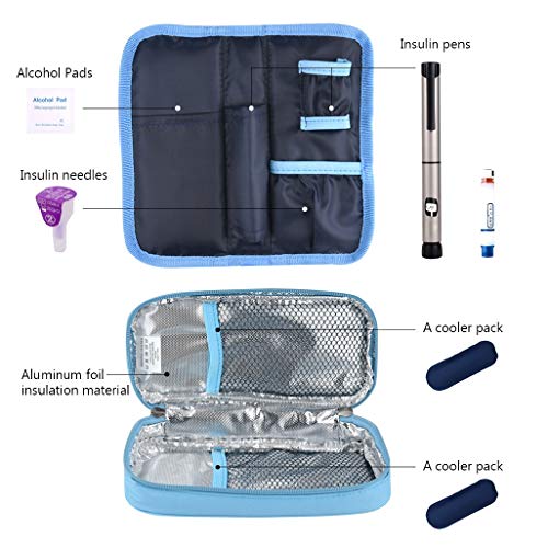 Goldwheat Portable Insulin Cooler Bag Diabetic Organizer Medical Travel Cooler Case(Only Case)