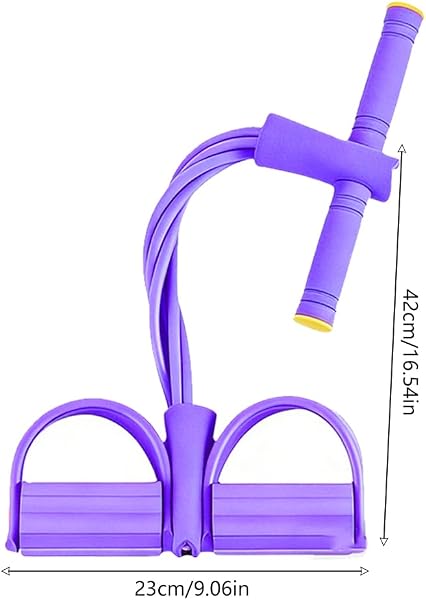 6-Tube Pedal Puller Resistance Band Multifunction Elastic Tension Rope for Full Body Workout Fitness Bands Strength Training Yoga Stretching Slimming Home Gym Exercise Equipment - 2