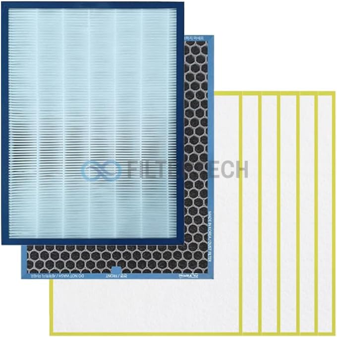 FilterTech Air Purifier Filter Compatible Replacement 1-Year Set for Coway AP-0509DH