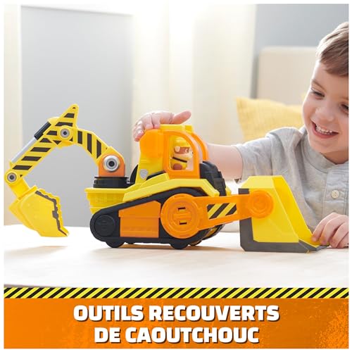 Ruben & Compagnie - Véhicule Deluxe Ruben - Voiture Figurine Pat Patrouille À Collectionner - Dessin Animé Aventures Constructions - Pat Patrouille Jouet - Voiture Enfant - Jouet Enfant 3 Ans Et +