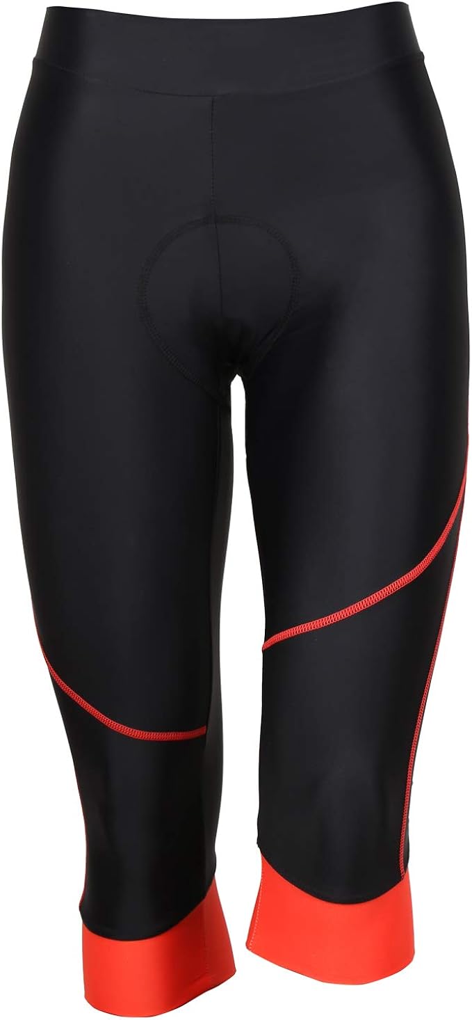 Tesden Women's Cycling Capri Shorts 3D Padded Bicycle Riding Shorts