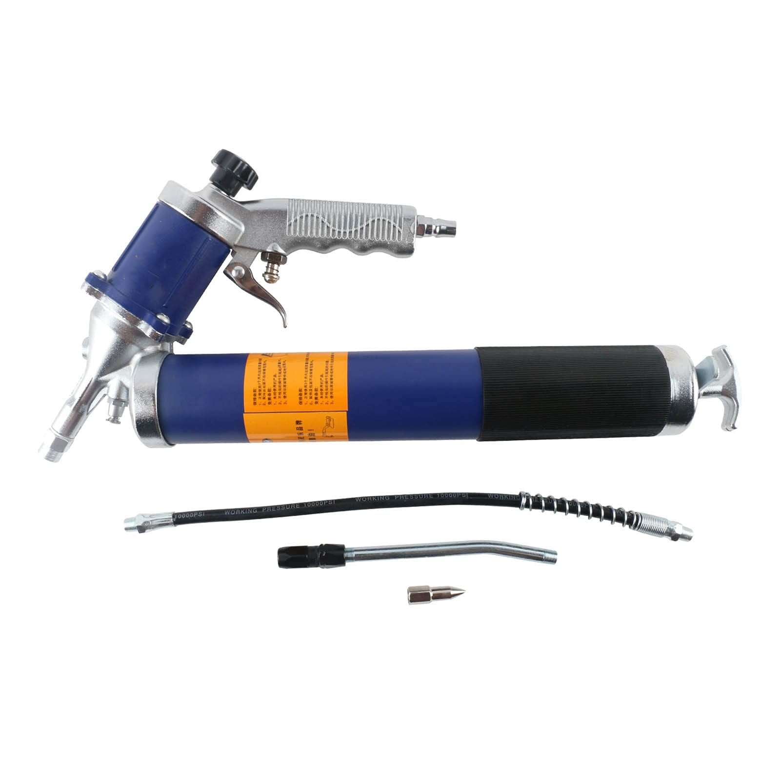 Pistola de engrase Herramientas de Mano de la Grasa neumática de 600cc de Aire, for la Grasa del compresor y la Manguera selladora Fácil Almacenamiento y Transporte.